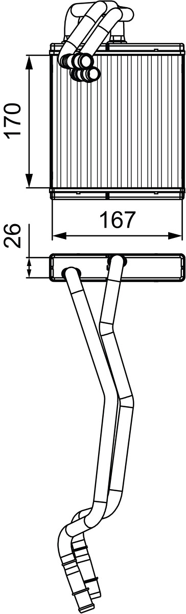 Schimbator caldura, incalzire habitaclu 811509 VALEO
